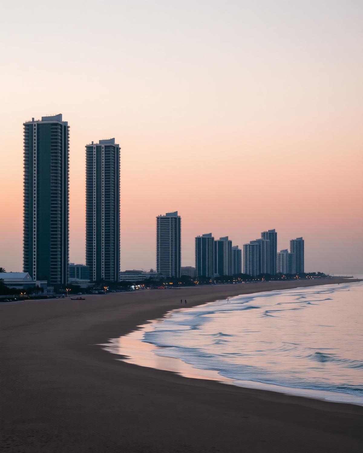 Paisagem de Balneário Camboriú, litoral de Santa Catarina