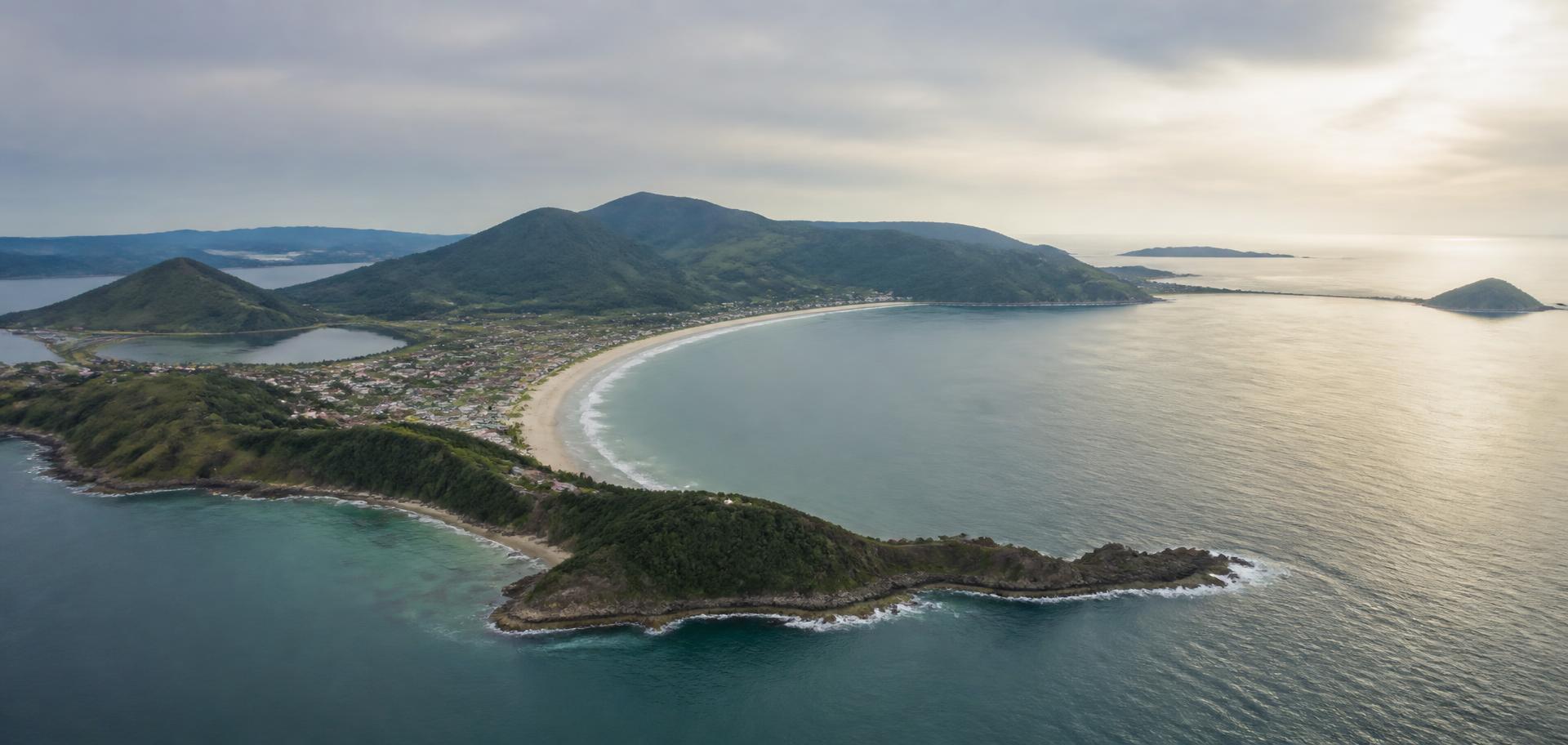 Vista panorâmica do litoral catarinense