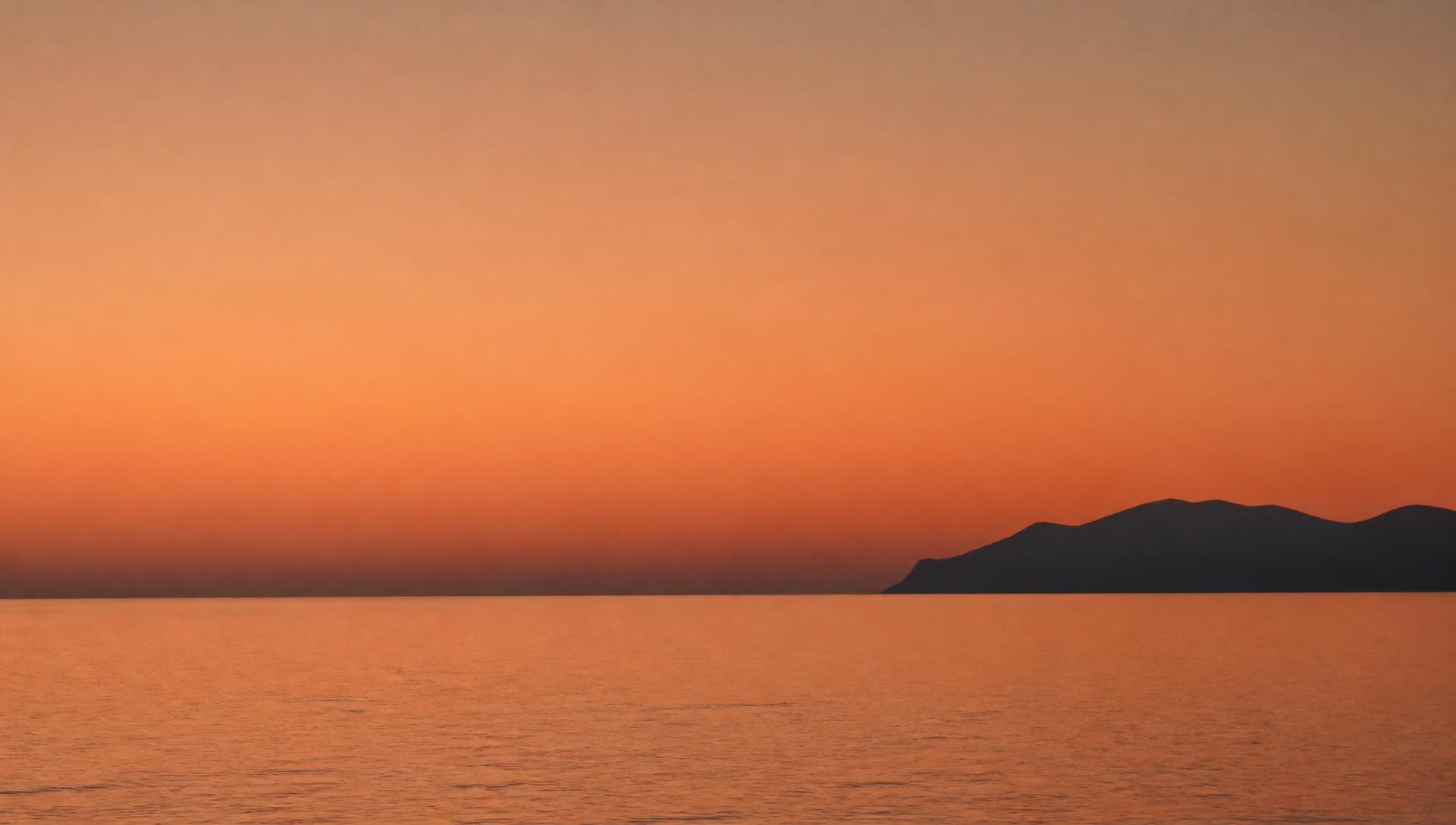 Pôr do sol sobre o mar